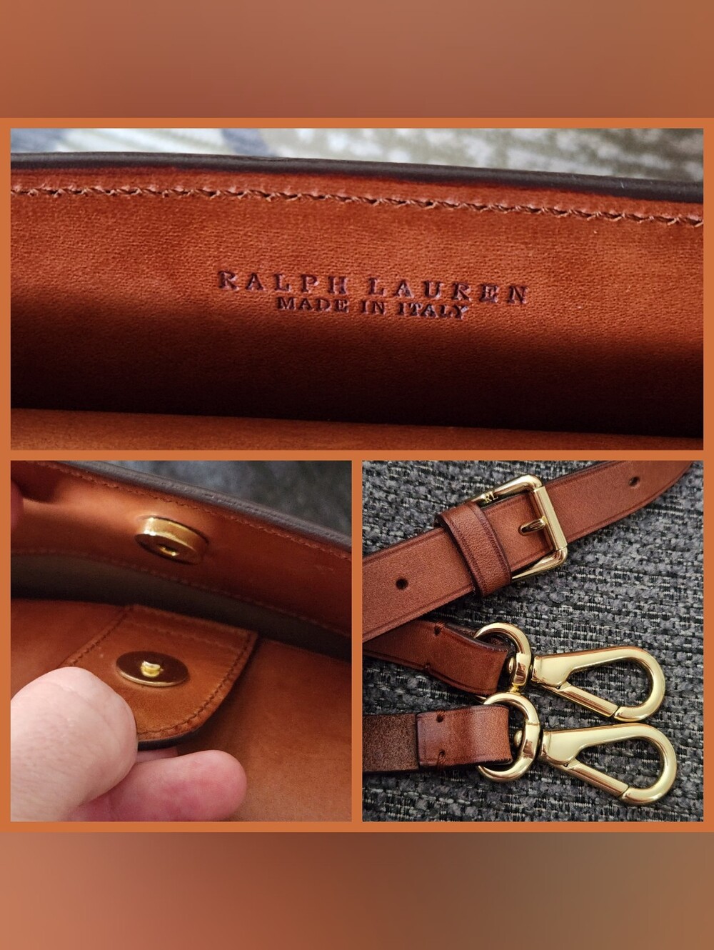 🐎RARE Ralph Lauren🐎 - Heritage Proprietor Leather Tote Bag w/Crossbody Strap - Picture 8 of 13